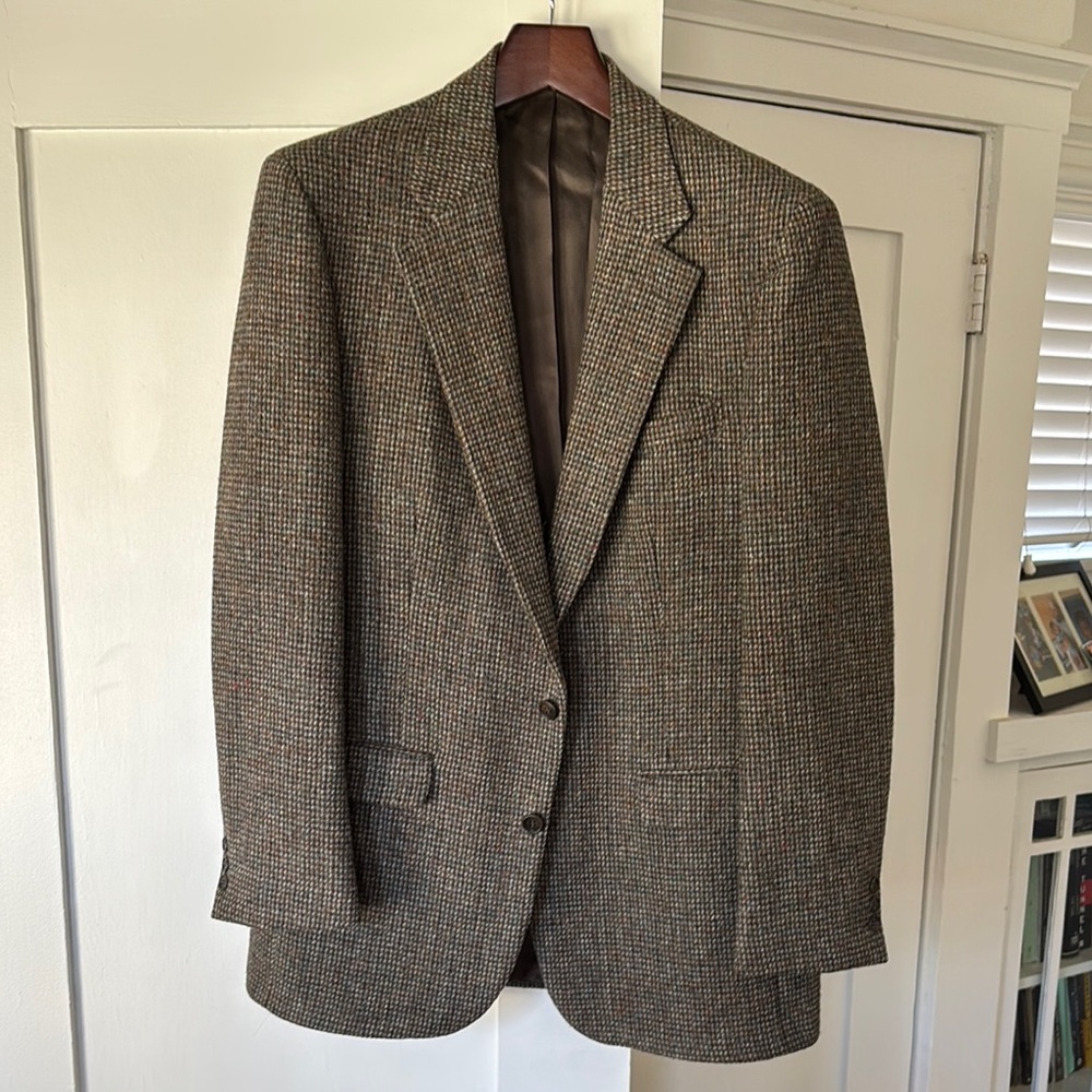Mens Vintage Harris Tweed Wool Blazer - 42L